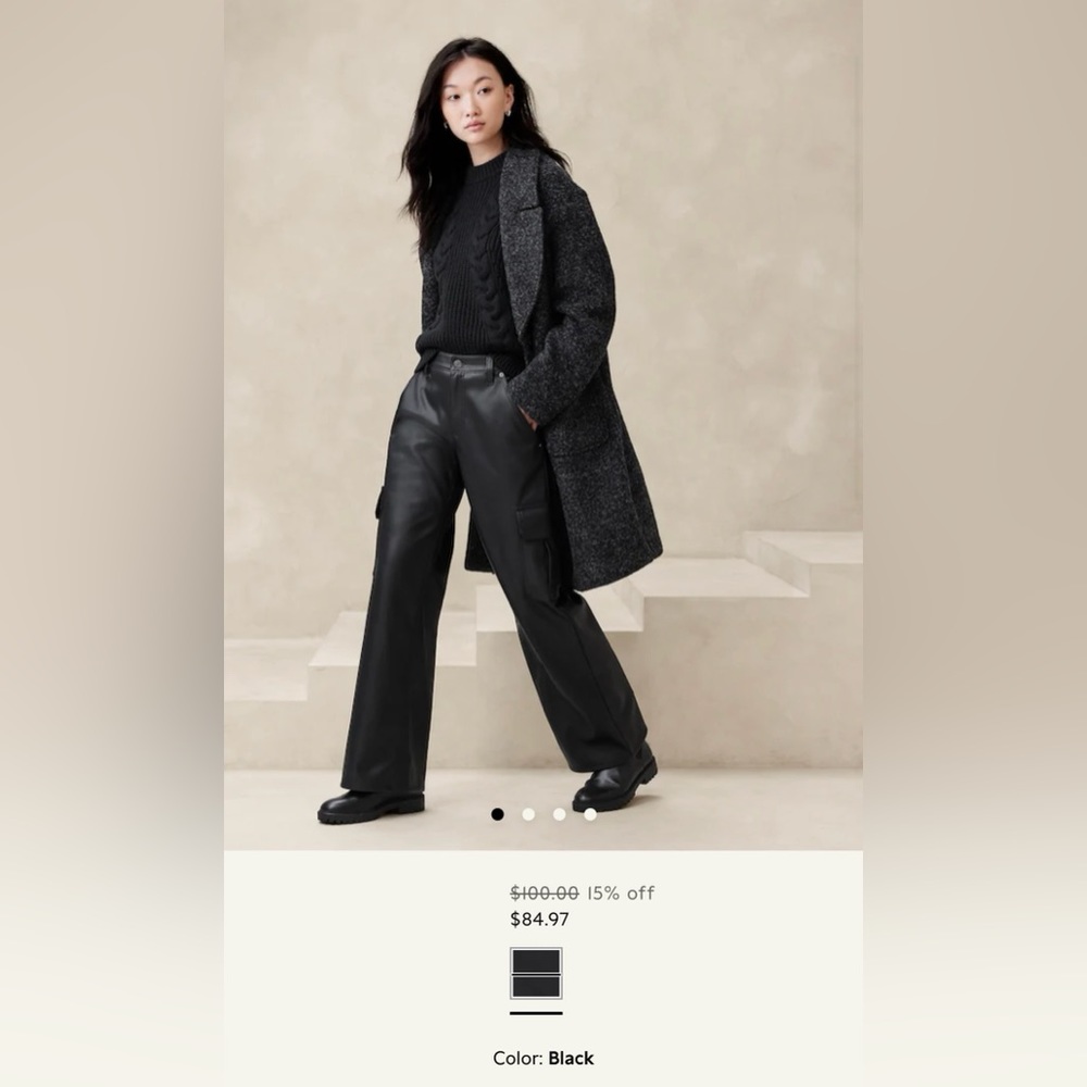 Banana republic vegan leather cargo pants.